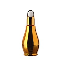 Empty cosmetic essential oil 15 ml 20 ml 30 ml 50 ml gold bottle with dropper