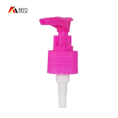 Hot sale PP cover pink plastic 24/410 lotion pump dispenser for bottle