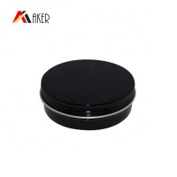 Factory Wholesale 120g Matte Black Cosmetic Cream Aluminum Jar With Lid